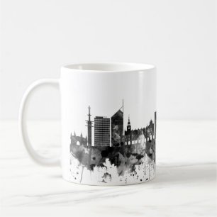 Krakau Poland Skyline BW Kaffeetasse
