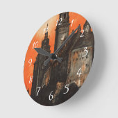 Krakau Polen - alte StadtGebäude Runde Wanduhr (Winkel)