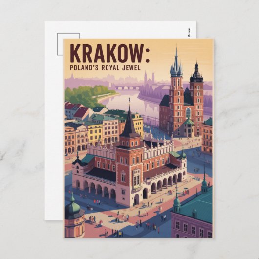Krakau Polen Feiertagspostkarte (Vorne/Hinten)