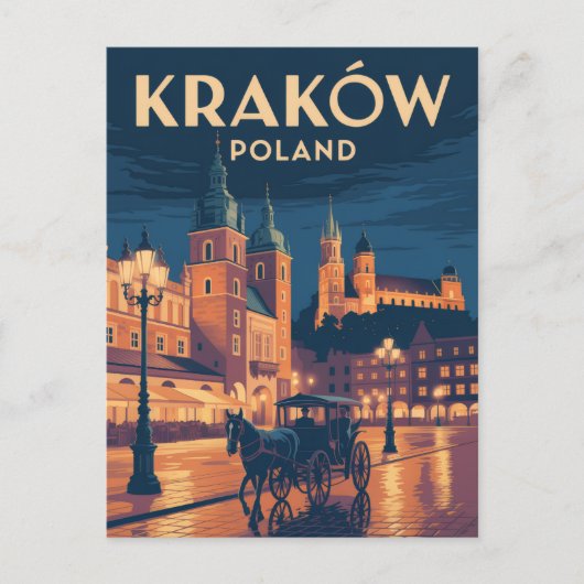 Krakau Polen Postkarte (Vorderseite)