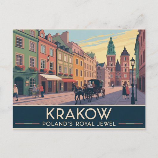 Krakau Polen Postkarte (Vorderseite)