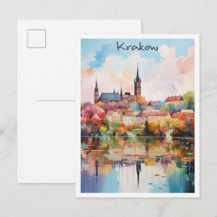 Krakau Polen Reise Ästhetik Postkarte