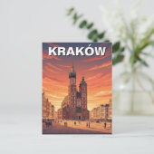 Krakau Polen Reisen Postkarte (Stehend Vorderseite)