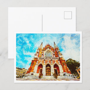 Krakau Polen Schöne Öl Paint Landschaft Postkarte