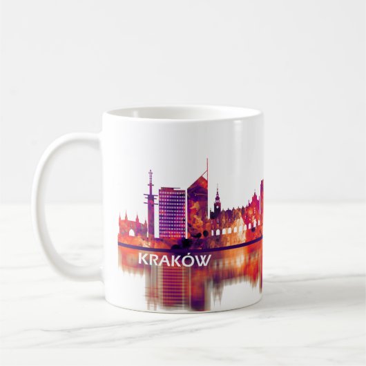 Krakau Polen Skyline Kaffeetasse (Links)