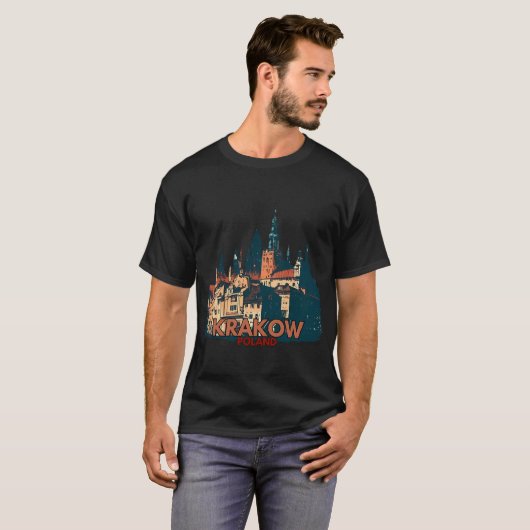 Krakau Polen Stadtbild T - Shirt (Vorne ganz)