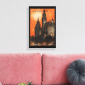 Krakau Polen - Vintages Polnisches Reiseplakat Leinwanddruck (Insitu (Wohnzimmer))