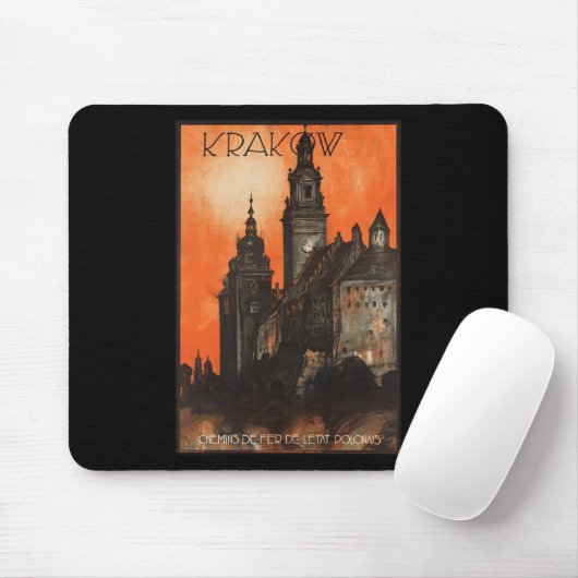 Krakau Polen - Vintages Polnisches Reiseplakat Mousepad (Mit Mouse)