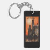 Krakau Polen - Vintages Polnisches Reiseplakat Schlüsselanhänger (Vorderseite links)