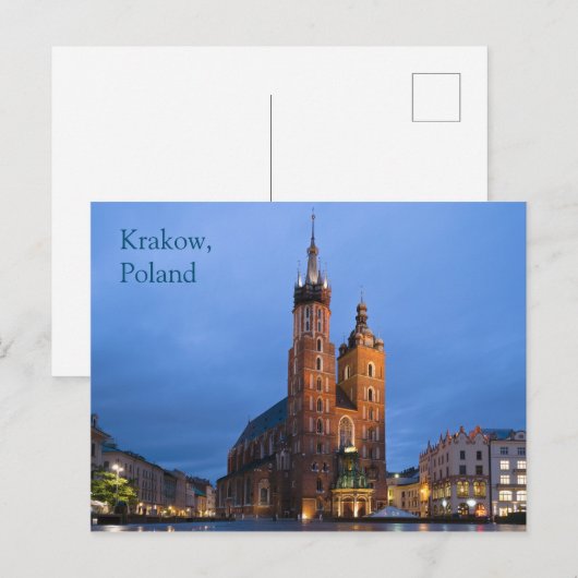 Krakau Polnische Basilika Postkarte (Vorne/Hinten)