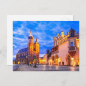 Krakau postcard, Polen Postkarte (Vorne/Hinten)