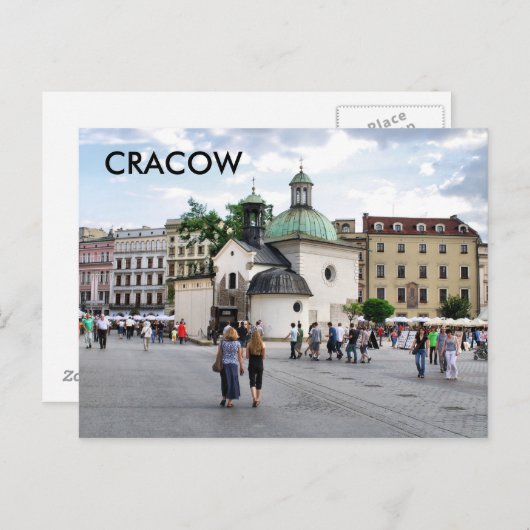Krakau Postkarte (Vorne/Hinten)