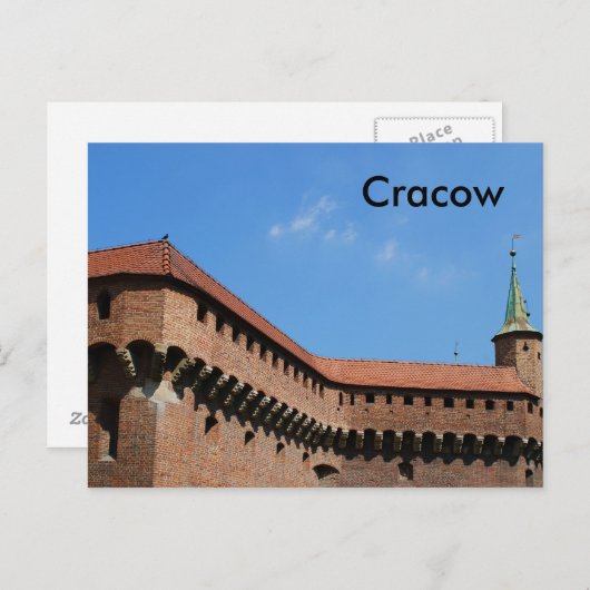 Krakau Postkarte (Vorne/Hinten)