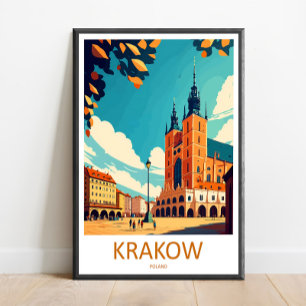 Krakau Reise Druck Wandkunst Krakau Wandbehang Poster