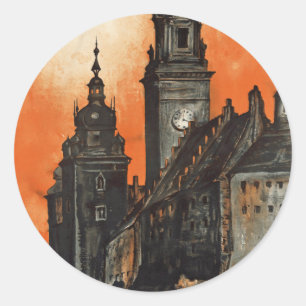 Krakau Runder Aufkleber