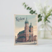 Krakau St. Maria-Basilika Postkarte (Stehend Vorderseite)