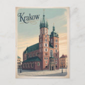 Krakau St. Maria-Basilika Postkarte (Vorderseite)