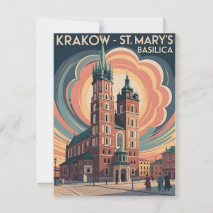 Krakau St. Marienkirche vintage Postkarte