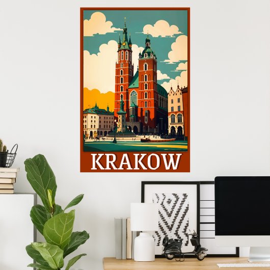 Krakau Travel Poster Wall Art (Heimbüro)