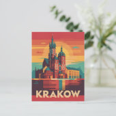 Krakau Vintag Postkarte (Stehend Vorderseite)