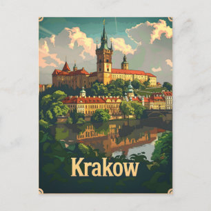 Krakau Vintag Postkarte