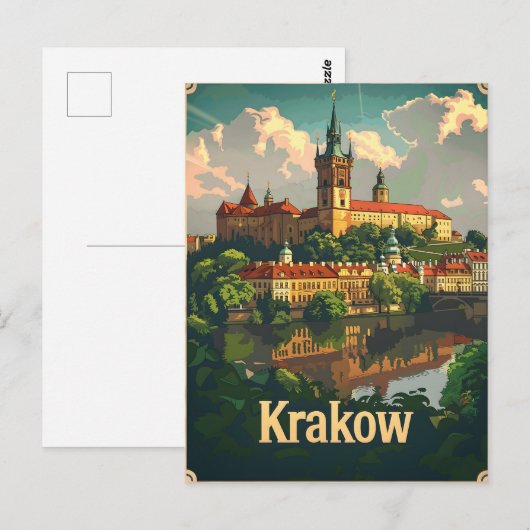 Krakau Vintag Postkarte (Vorne/Hinten)