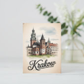 Krakau Vintag Postkarte (Stehend Vorderseite)