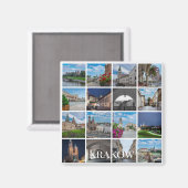 Krakauer Altstadtlandschaften, Polen Magnet (Vorderseite/Rückseite)