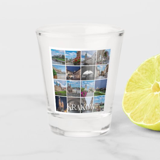 Krakauer Altstadtlandschaften, Polen Schnapsglas (Vorderseite)