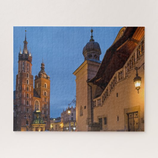 Krakauer Architektur am Abend Jigsaw Puzzle (Horizontal)