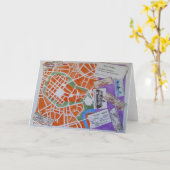 Krakauer Karte Grußkarte (Gelbe Blume)