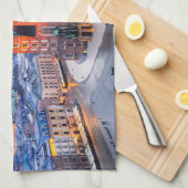 Krakauer Nacht in Polen Geschirrtuch (Viertel Falte)