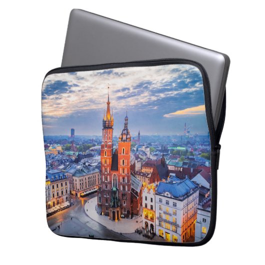 Krakauer Nacht in Polen Laptopschutzhülle (Vorderseite Links)