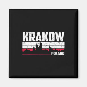 Krakauer Skyline Polen Magnet