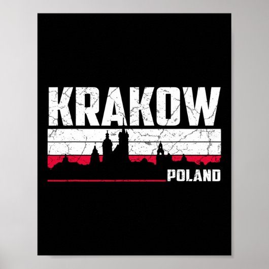 Krakauer Skyline Polen Poster (Vorne)