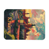 Krakauer Sonnenuntergang Vintag Magnet (Horizontal)