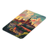 Krakauer Sonnenuntergang Vintag Magnet (Linke Seite)