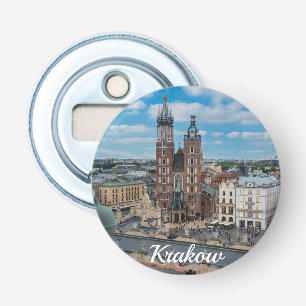 Krakauer Stadtzentrum von oben in Polen Flaschenöffner