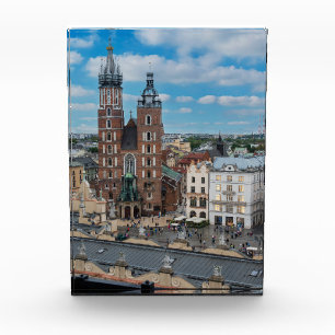 Krakauer Stadtzentrum von oben in Polen Fotoblock