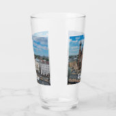 Krakauer Stadtzentrum von oben in Polen Glas (Links)