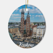 Krakauer Stadtzentrum von oben in Polen Keramik Ornament (Links)