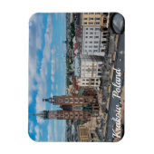 Krakauer Stadtzentrum von oben in Polen Magnet (Vertikal)