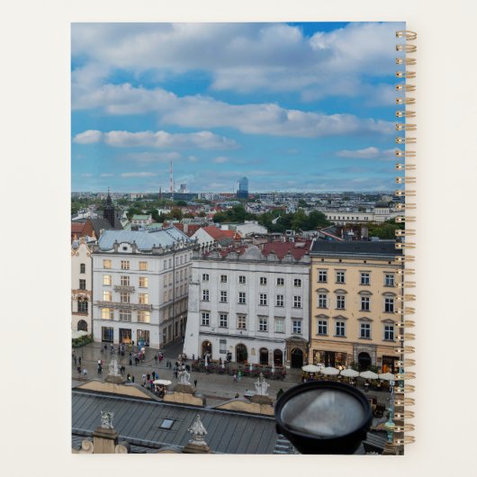Krakauer Stadtzentrum von oben in Polen Planer (Rückseite)