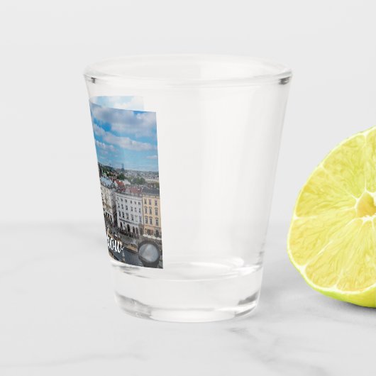 Krakauer Stadtzentrum von oben in Polen Schnapsglas (Rechts)