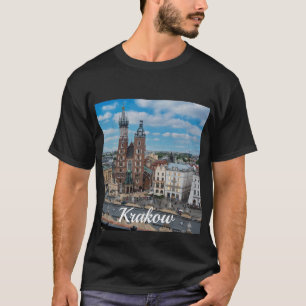 Krakauer Stadtzentrum von oben in Polen T-Shirt