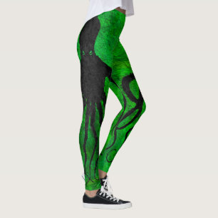 Krake 10 auf Grün - Leggings