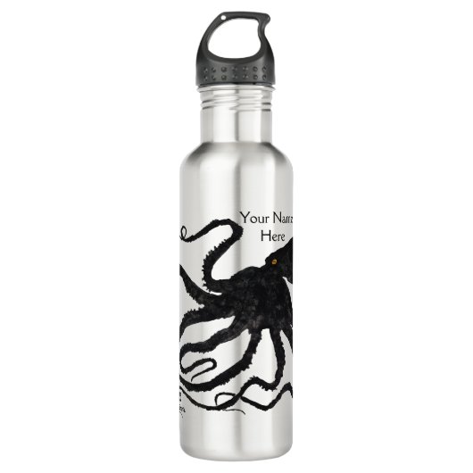 Krake 6 - 24 Unze. Wasser-Flasche Trinkflasche (Vorderseite)