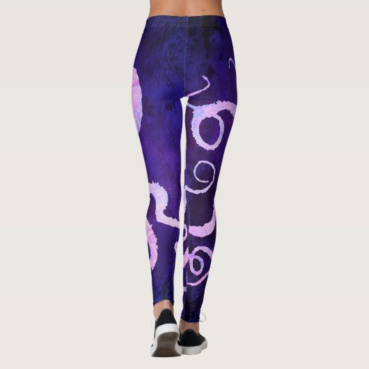 Krake 6 in hellrosa - Leggings (Rückseite)