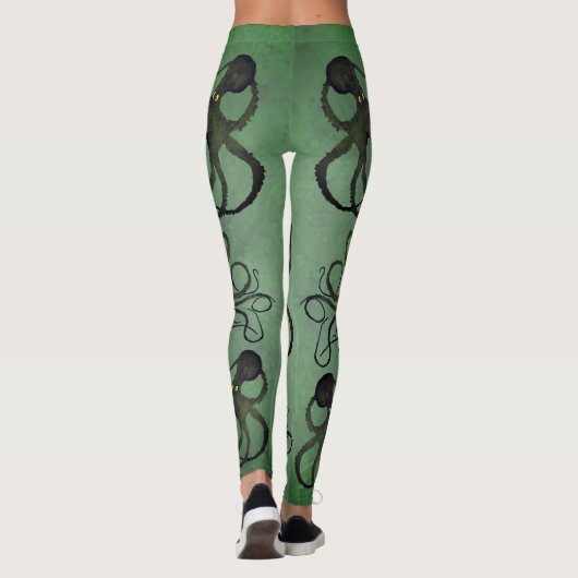 Krake auf Salbei - Leggings (Rückseite)