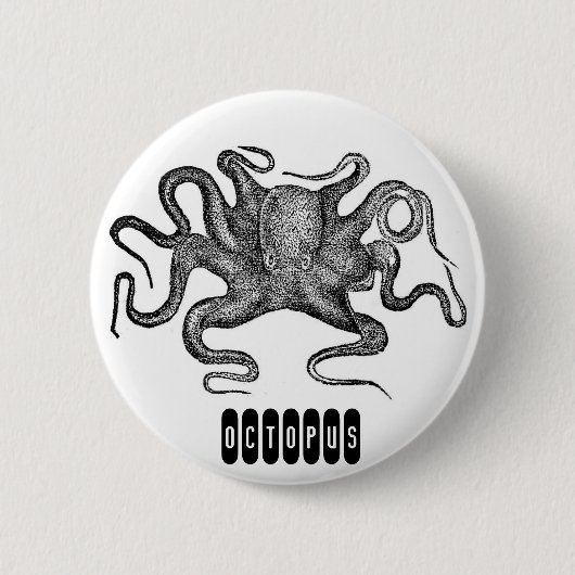 Krake Button (Vorderseite)